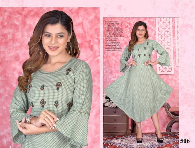 Beauty Queen Canty 1 New Exclusive Wear Rayon Anarkali Kurti Collection